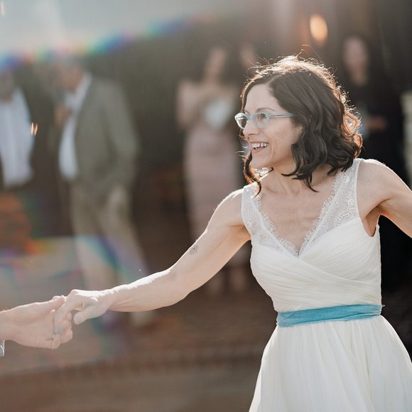 white BHLDN + HITHERTO Fleur Tulle Dress perfect for elopement or rehearsal! - Picture 4 of 11